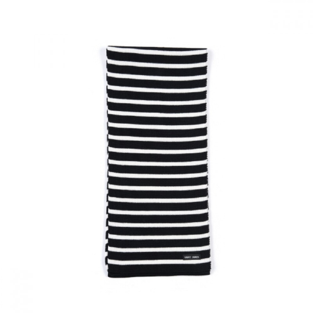 セイントジェームス ダガイストライプマフラー NAVY ECUME 2945