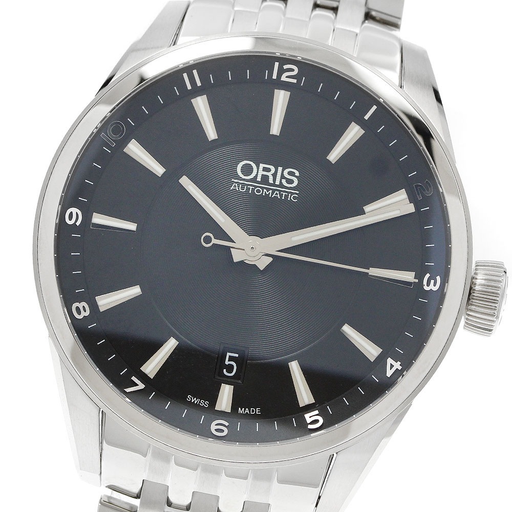オリス ORIS 7713 アーティックス デイト 自動巻き メンズ 良品 箱付き_959931【中古】