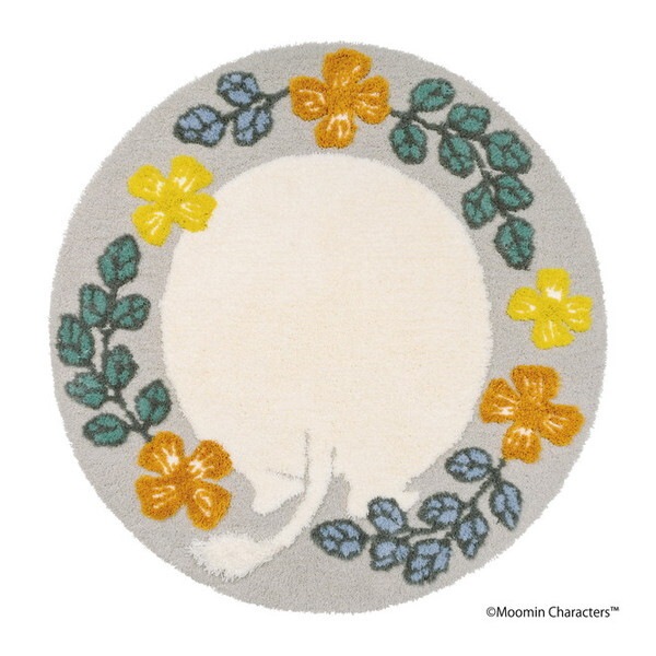 スミノエ 14303477 95×95 MOOMIN ラグ ムーミンのおしり 95×95cm グレー 14303477 メーカー直送
