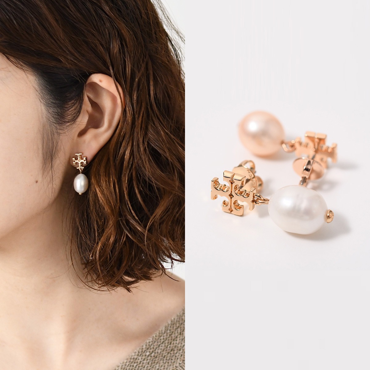 パール ドロップ ピアス 65156 レディース ホワイト ピンクゴールド 人気 ギフト おすすめ