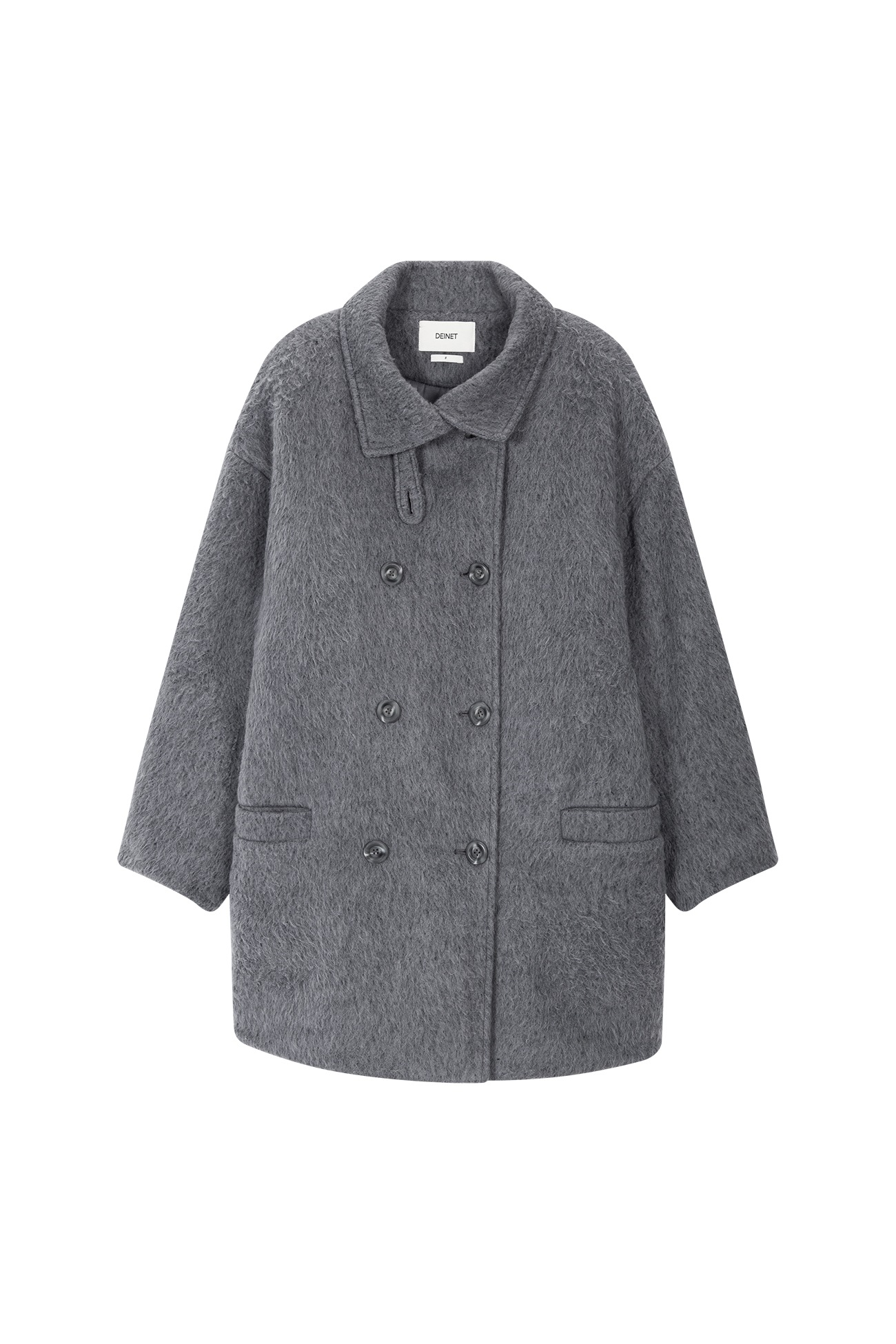【DEINET】 DOLLY OVERFIT HALF COAT : GREY