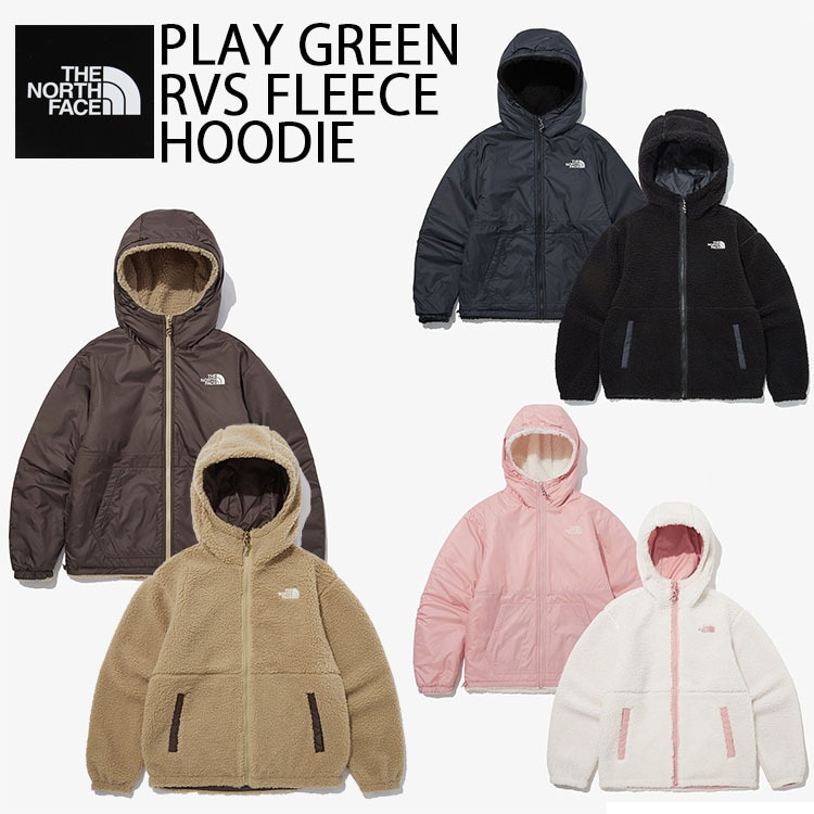 TNF PLAY GREEN RVS FLEECE HOODIE 人気商品 リバーシブル