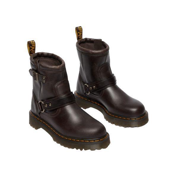 DR.MARTENS アニストン ハーネス アンクルブーツ - ダークブラウン / 41870200 店舗正規品 237171