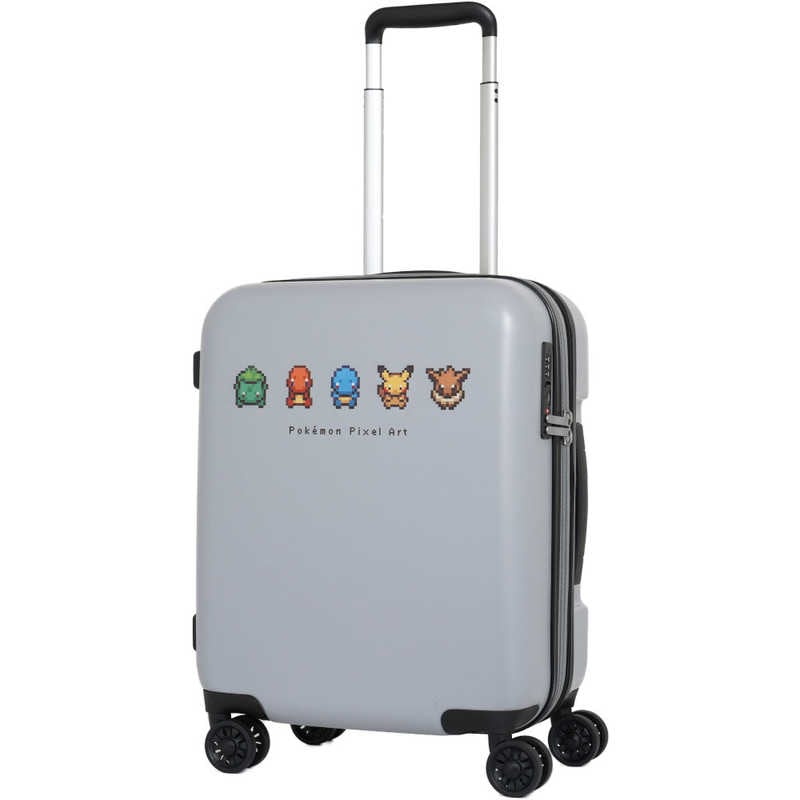 ポケモン　ピクセルアート キャリーケース グレー [TSAロック搭載 /約37(拡張時約43)L /2泊～3泊]　PK-0881-46-GY