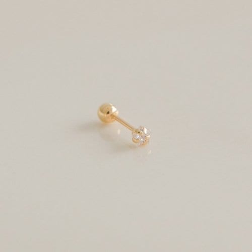 LUNNE 14k ハートキュービックスターキュービックピアス (14k ゴールド) #PI08