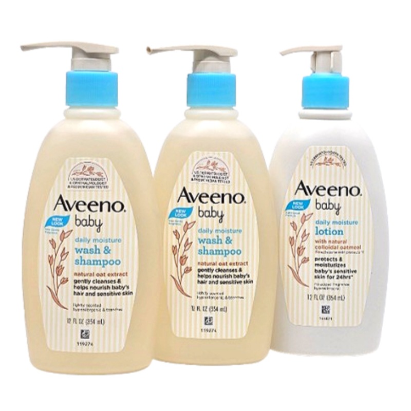 ベビー デイリーモイスチャ ウォッシュ＆シャンプー 354ml×2＋ボディローション 354ml セット 全身用 ベビーケア 保湿ケア