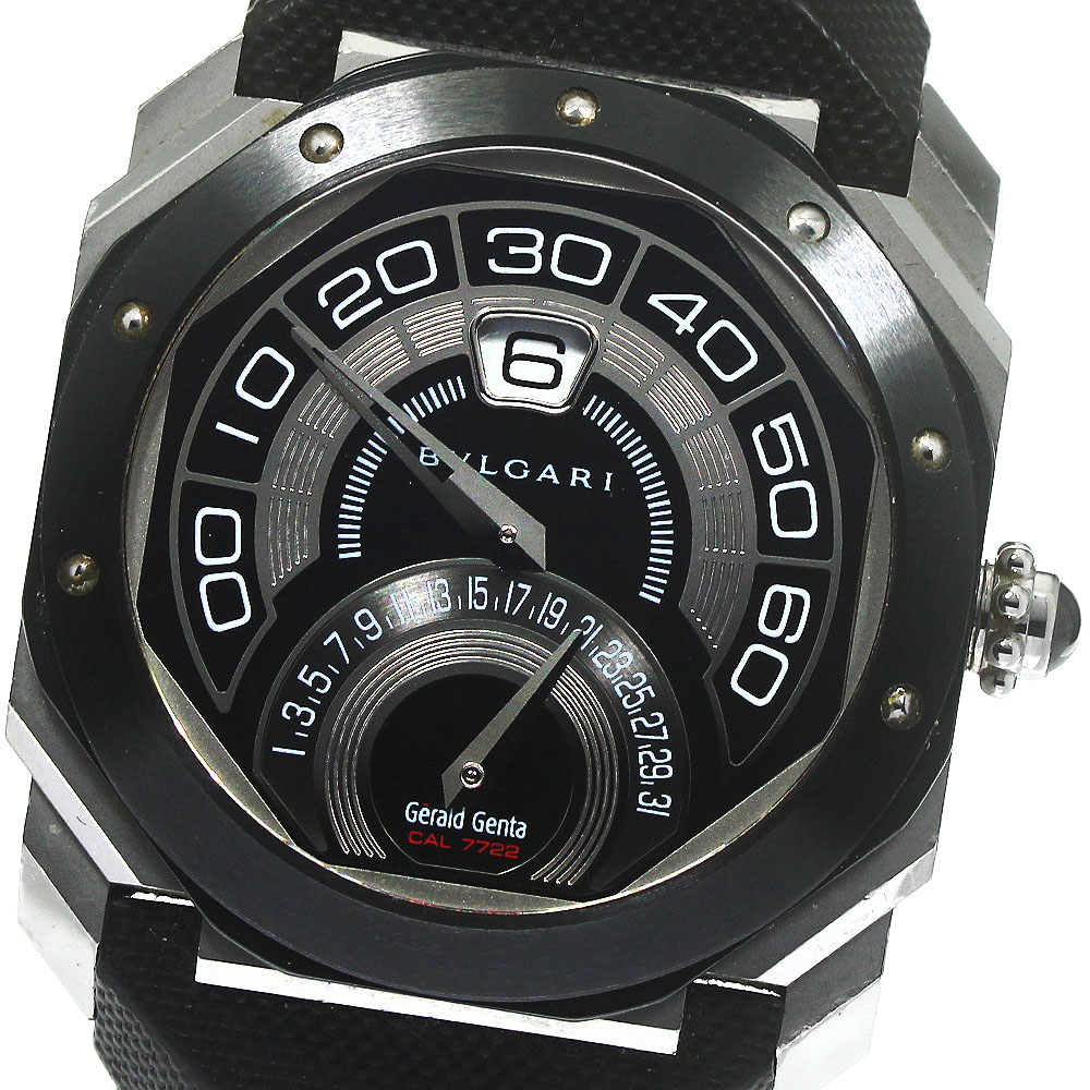 ベルト訳あり ブルガリ BVLGARI BGO43BSCVDBR オクト バイレトロ ジェラルドジェンタ 自動巻き メンズ 箱保証書付き_781832【中古】