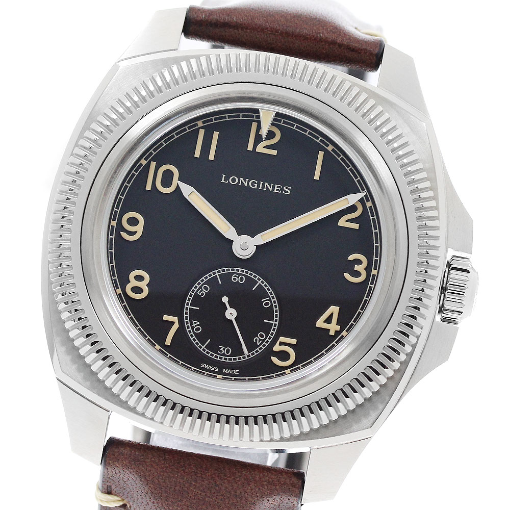 ロンジン LONGINES L2.838.4 パイロット マジェテック スモールセコンド 自動巻き メンズ 極美品 箱・保証書付き_952031【中古】