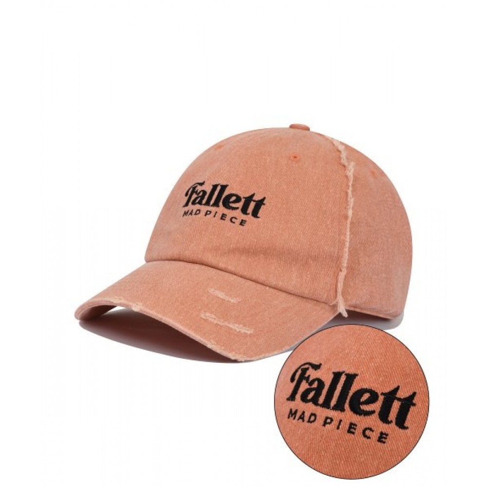 ファレットダメージボールキャップオレンジ