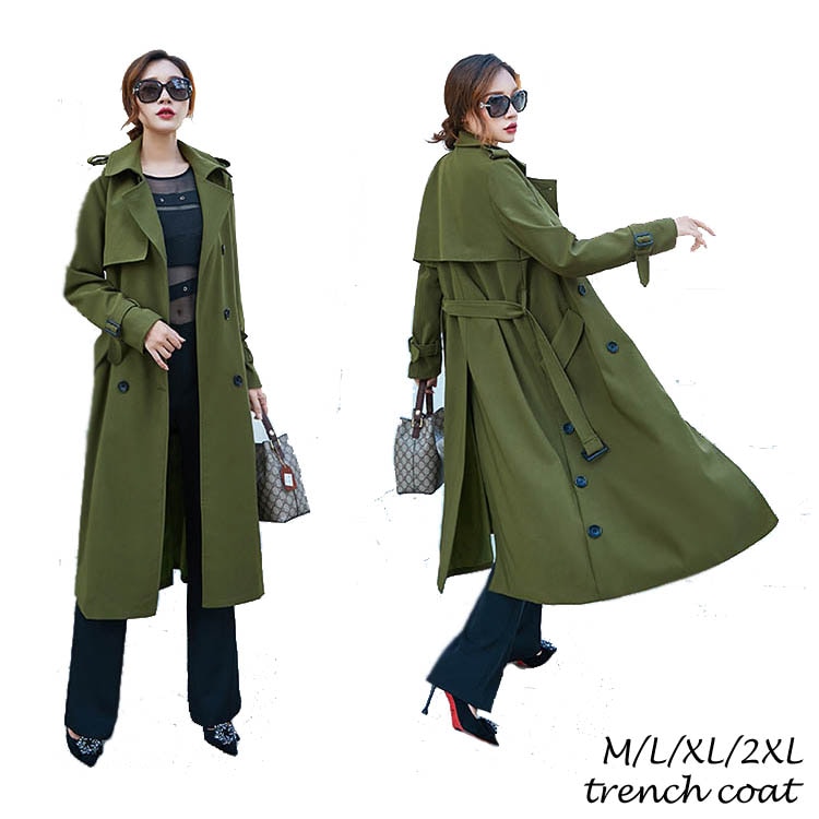 トレンチコート スプリングコート ロングコート レディース アウター 春 薄手 上着 Aライン ウ