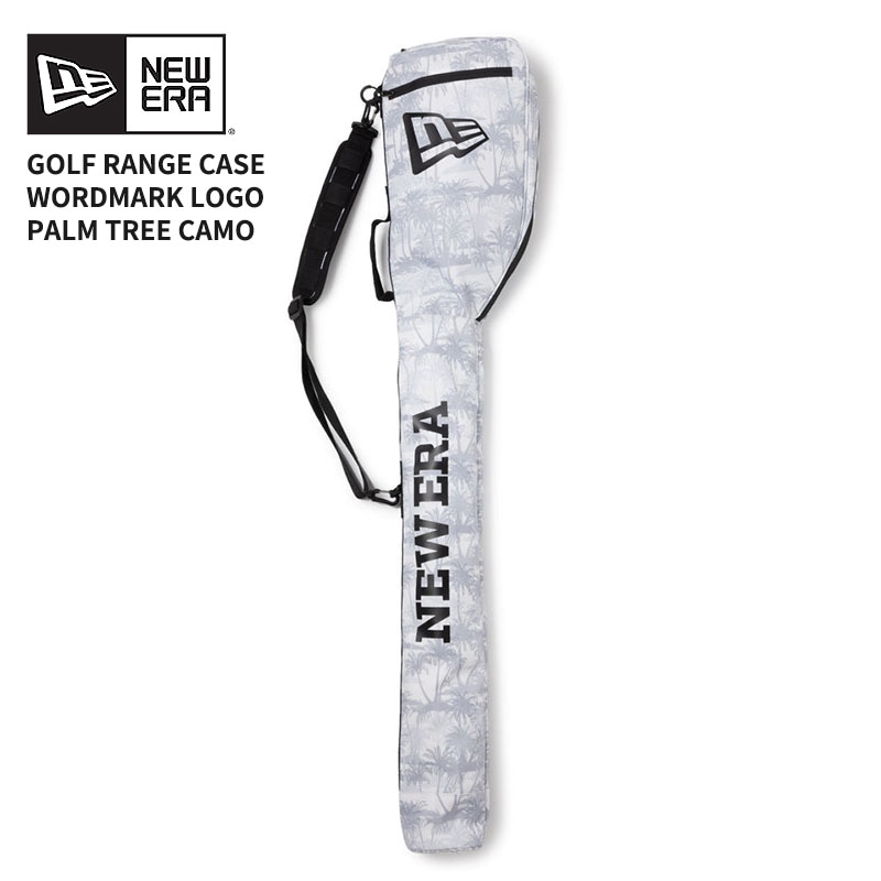 ニューエラ ゴルフバッグ クラブケース ゴルフケース NEW ERA レンジケース ワードマークロゴ パームツリーカモホワイト × ブラック 14393705