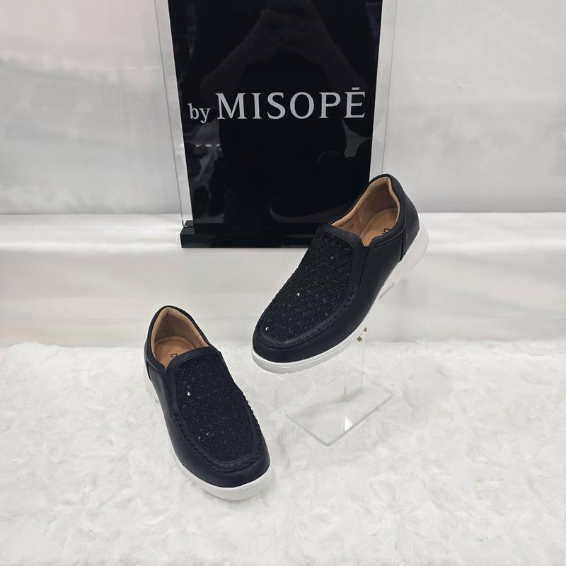 By 女性 ジャカード ディテール スリッポン 612HT439FG009 BLACK 1 JJ