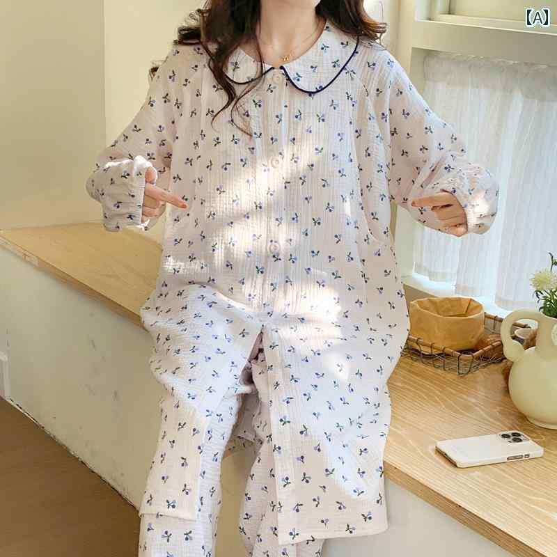 レディース　パジャマ　スウェット　上下 マタニティ スカート 服 春秋 綿 産後 授乳 スリープ パンツ スーツ 病院 分娩 室