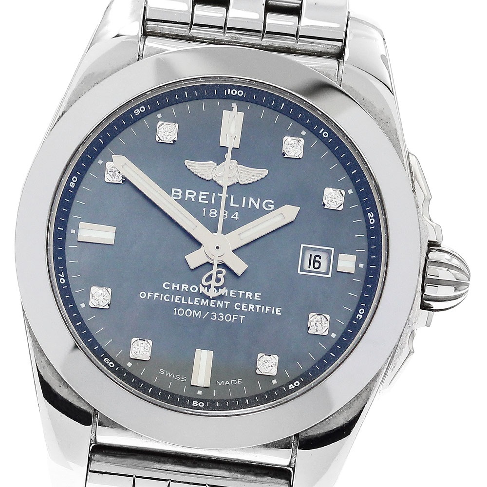 ブライトリング BREITLING W72348 ギャラクティック29 8Pダイヤ クォーツ レディース 箱・保証書付き_883091【中古】