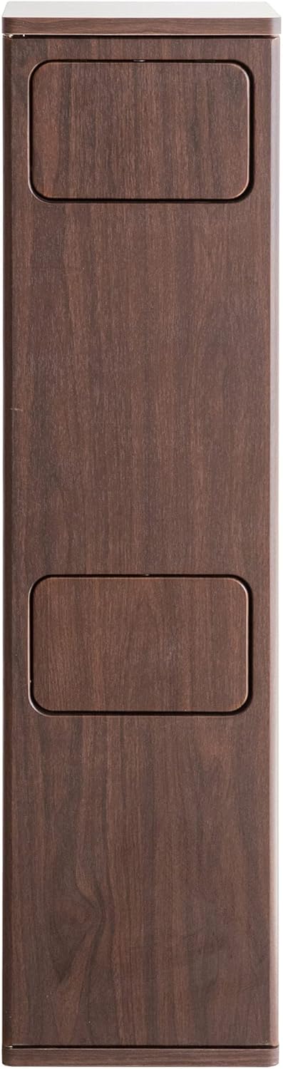 宮武製作所 2段プッシュダストボックス スリム2段タイプ 20Lx2対応 幅25x奥30x高さ96cm DB-960R BR ブラウン