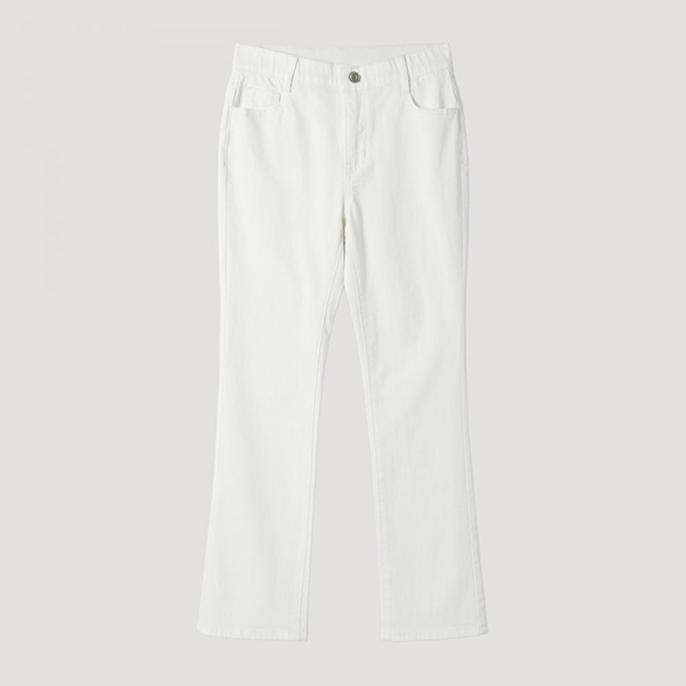 [シーズミス] セミブーツカットバンディングデニムパンツ_SSMSLP12020_OW