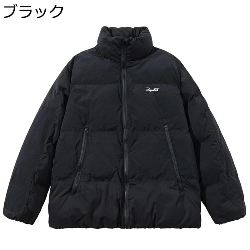 中綿ジャケット メンズ ブルゾン ジャンパー 秋冬 アウトドアジャケット 立ち襟 厚手 レター刺繍 保温 スタンドカラー カジュアル ビジネス 防寒着 スポーツ アウトドア