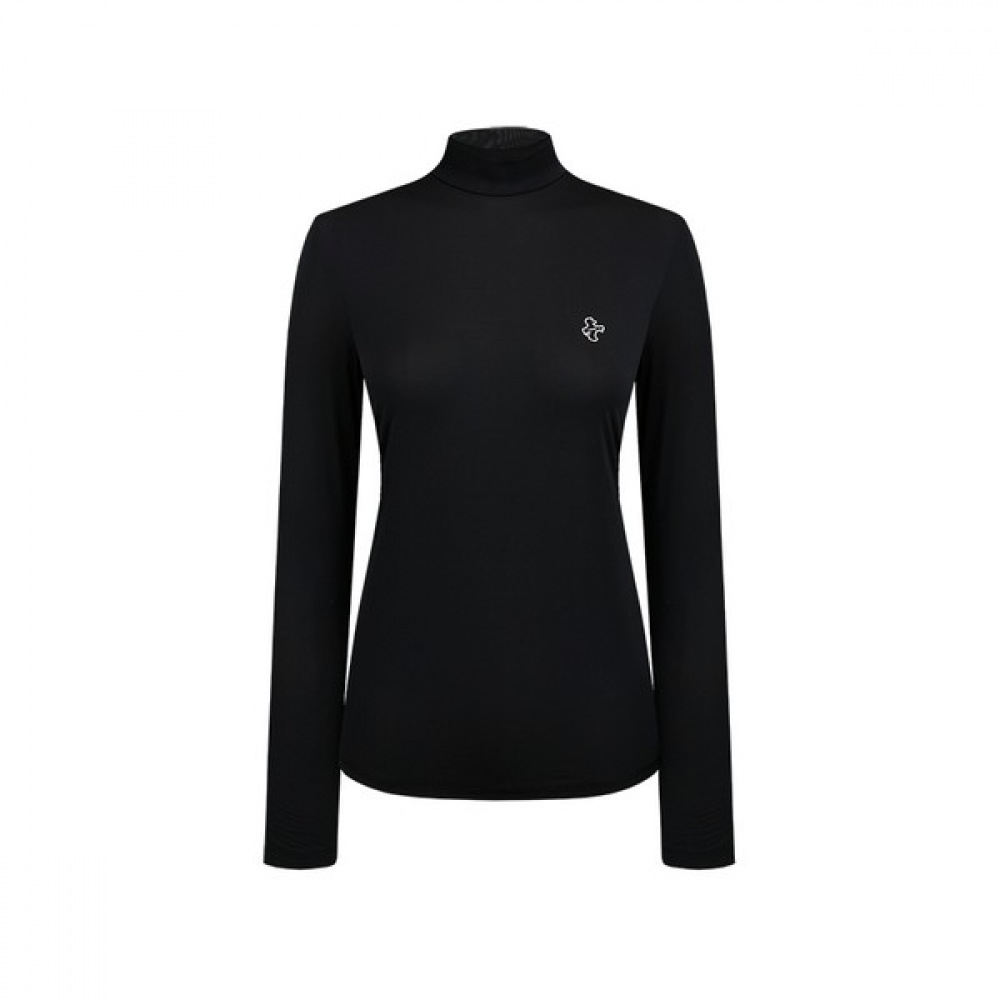 [ルイカステル] レディースアイルカザンストライプクールタートルネックTシャツ (クールフィーリング)