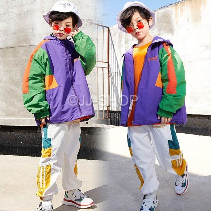 ウインドブレーカー トップス ジャケット ダンスパンツ 男の子 女の子 キッズ ダンス衣装 ヒップホ