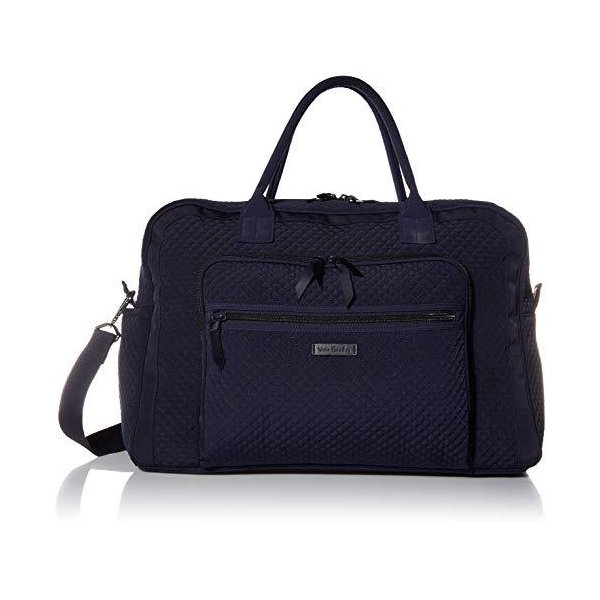 Vera Bradley Microfiber Weekender Travel Bag， Navy 並行輸入品
