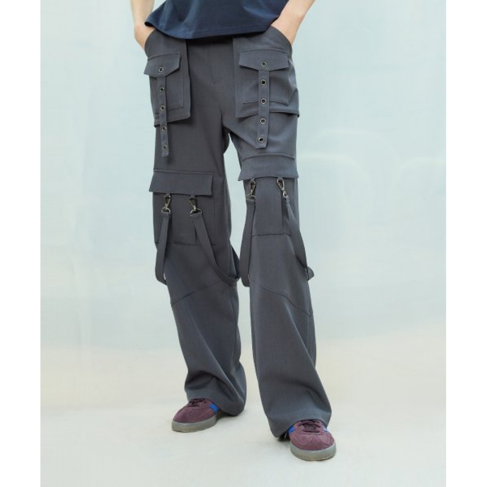 パーティジェント L9 メタルホールパンツ (チャコール)