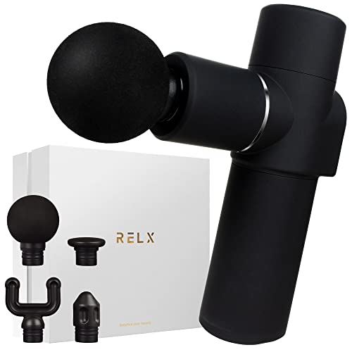 (整体院長監修) RELX 筋膜リリースガン トータルボディケア MINI (国内メーカー) 超軽量320g 20段階強力振動 筋膜 リリースガン ボディケア ハンディガン 静音 4種類アタッチメント