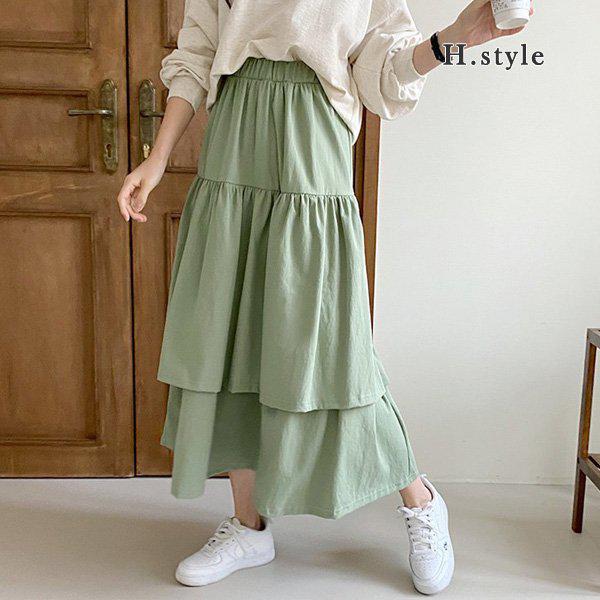 Hスタイル(IM)ダブルロングSK/22FW/スカート