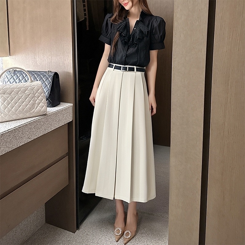 スカート ロングスカート レディース ボトムス ロング丈 フレアスカート ミディアム丈 Aライン プリーツ ベルト ハイウエスト きれいめ 大人 上品 おしゃれ エレガント 春 夏 秋 デート