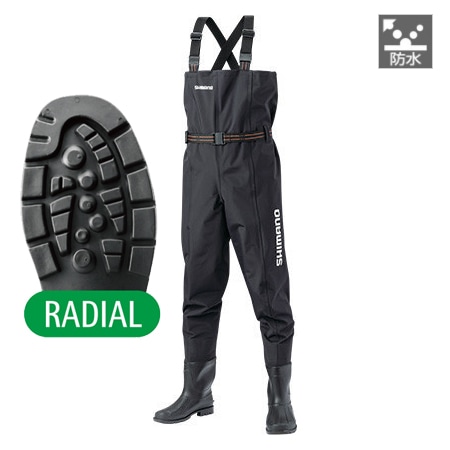 シマノ 667618 ハイパーウェーダー(チェストハイ・ラジアルソール) Lサイズ(ブラック) 667618シマノ