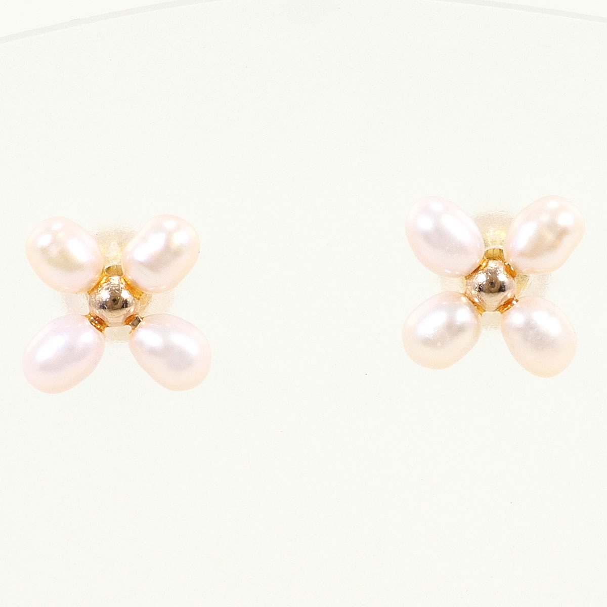 K18 18金 YG イエローゴールド ピアス パール（真珠） 総重量約0.5g ジュエリー 中古