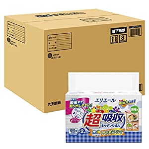 【ケース販売】エリエール超吸収キッチンタオルシートタイプ１００Ｗ２Ｐ２０パックキッチン用ペーパータオル
