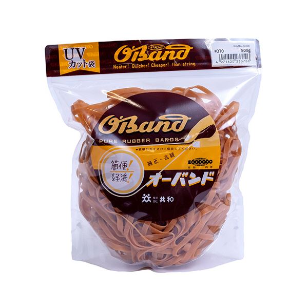 （まとめ） 共和 オーバンド#370 内径89mm 500g入 透明袋 GMA-N-008 1袋 [x3セット]