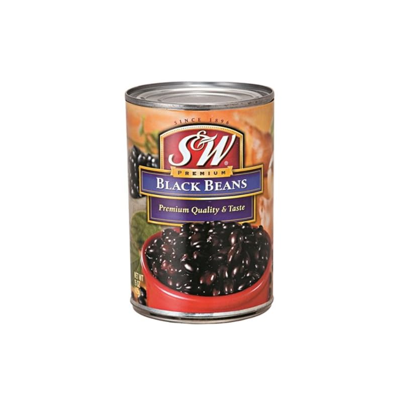 S&W ブラックビーンズ 4号缶 425g×12缶
