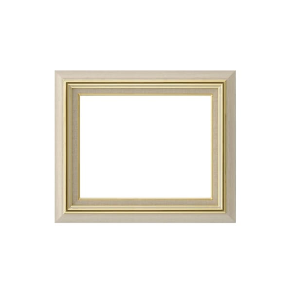 日本製 油絵額縁 フレーム F10号 アイボリー 壁掛けひも アクリル 8116 油額 油絵額 額 額縁