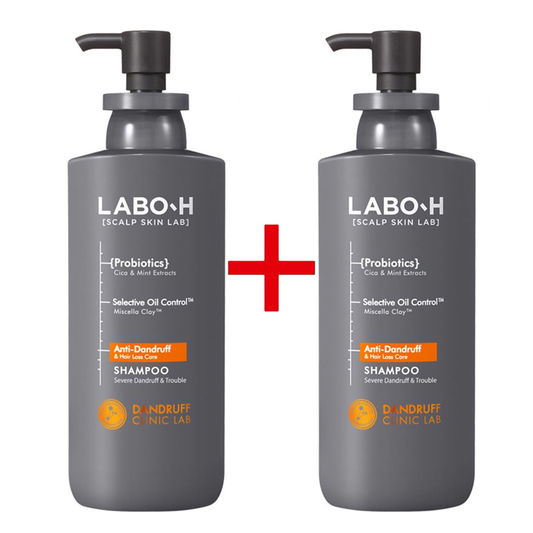 [1+1]LABO-H ダンドラフクリニック 脂性トラブルフケシャンプー 400ml+400ml