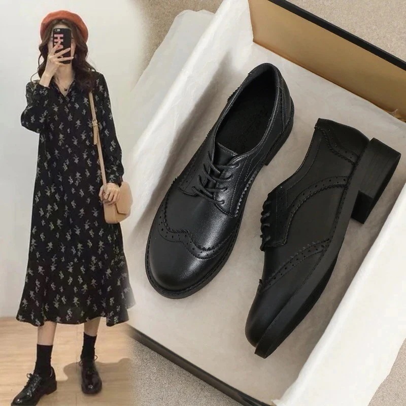 おしゃれ トットちゃん 感 通勤 フラットシューズ 新作 ミドルヒール 気質 革靴 百掛けローファー レディース 革靴 24