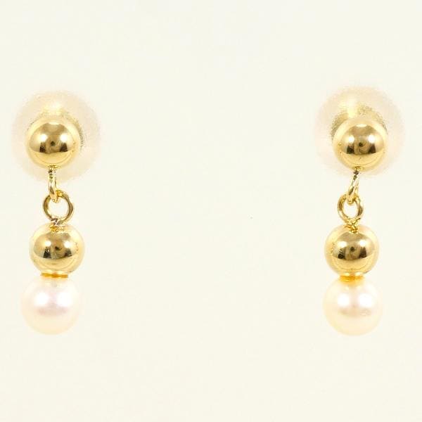 K18 18金 YG イエローゴールド ピアス パール(真珠) 総重量約0.3g ジュエリー 中古