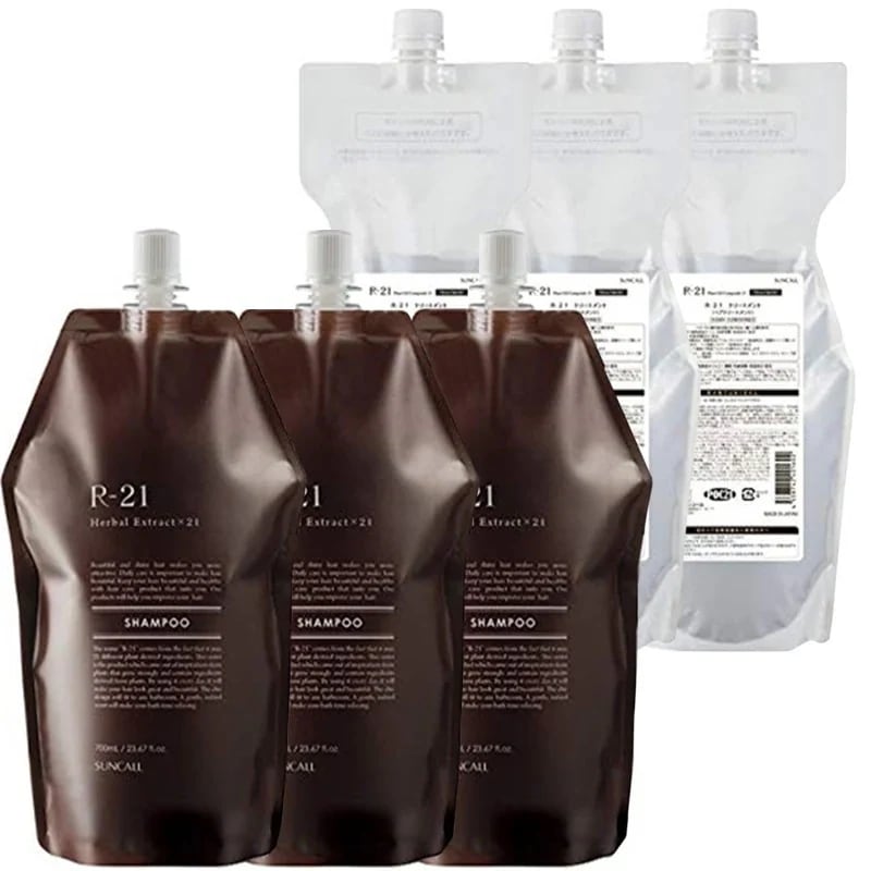 サンコール R-21 シャンプー 700mL ×3個 トリートメント 700g ×3個 詰め替え セット エイジング毛 ハリコシ ヘマチン ボリュームアップ 保湿 補修 うるおい