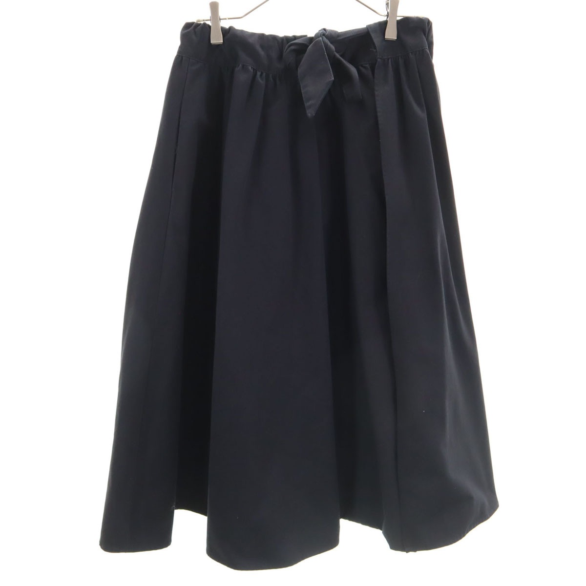 ロング丈 ラップスカート ブラック系 レディース 古着