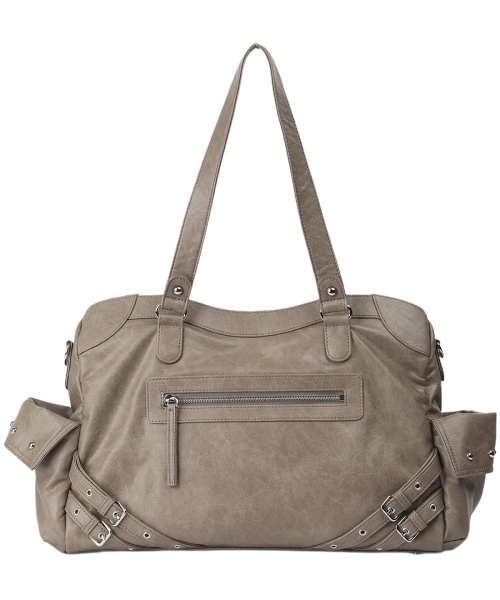 【DEINET】 STUD POCKET BIG BAG IN KHAKI ショルダーバッグ 正規品