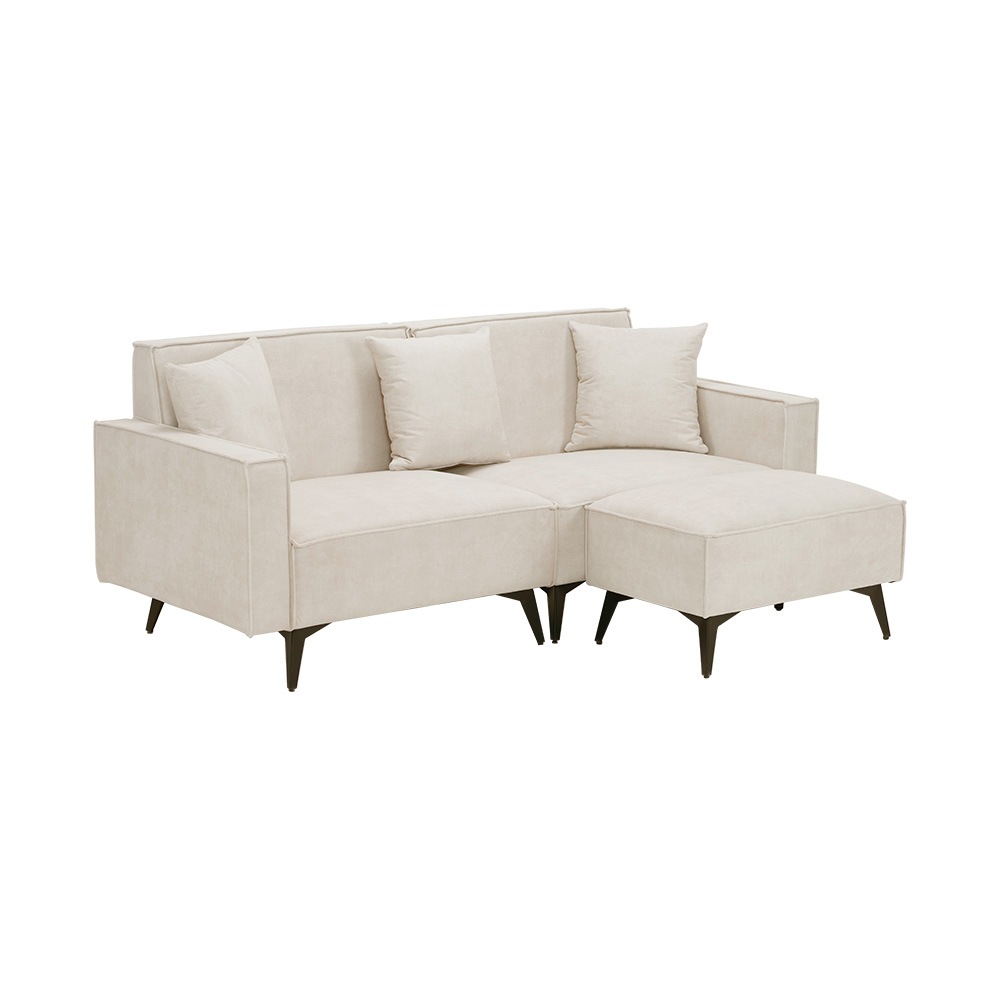 【国内発送,送.料無料】ソファー ソファ 3人掛け コンパクトA16 カウチソファー オットマン付き コーナーソファー L字型 リビングソファー ソファーセット ソファセット ファブリック 弾力 自由