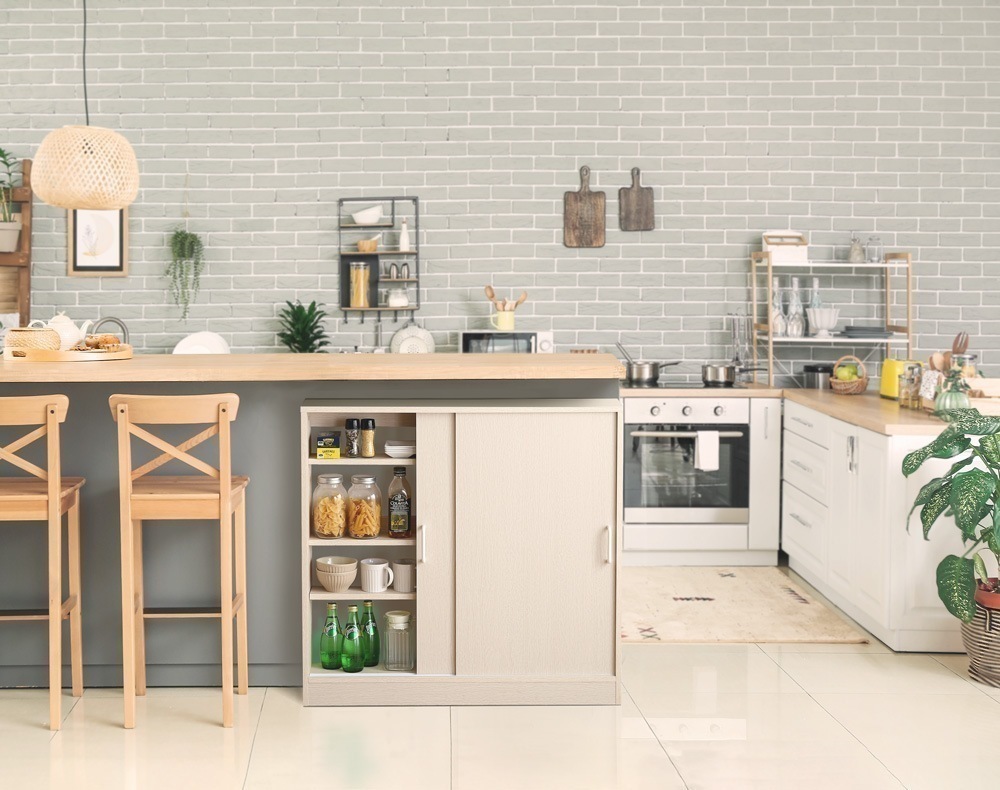 ラック 棚 隙間収納 カウンター下 おしゃれ キッチン収納 ナチュラルモダン ストッカー すき間 スリム 引き戸 薄型