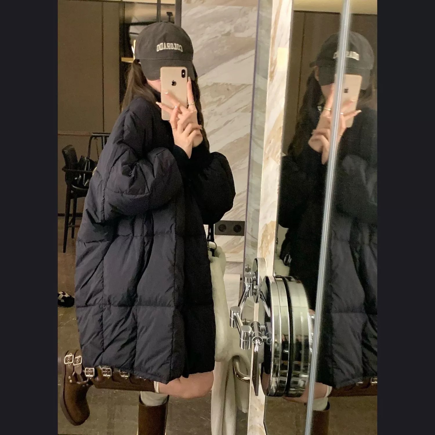大サイズ 300斤 ダウン 綿入れ ジャケット 綿入れ 服 女性用 冬季 アウター 人気沸騰 厚手 韓国風 綿入れ 上着 女性用 ミドルロング 学生