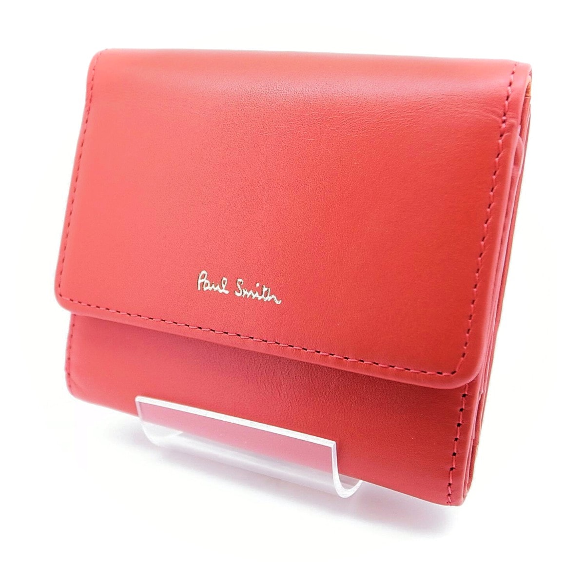 Wホック コンパクト財布 レディース ミニサイズ 赤 PWD204
