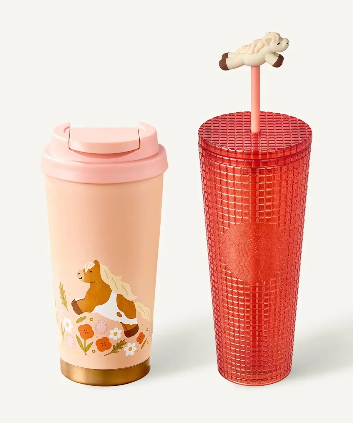 SS ポニー＆フラワー エルマタンブラー 473ml＋ベビーポニー グリッド コールドカップ 710ml