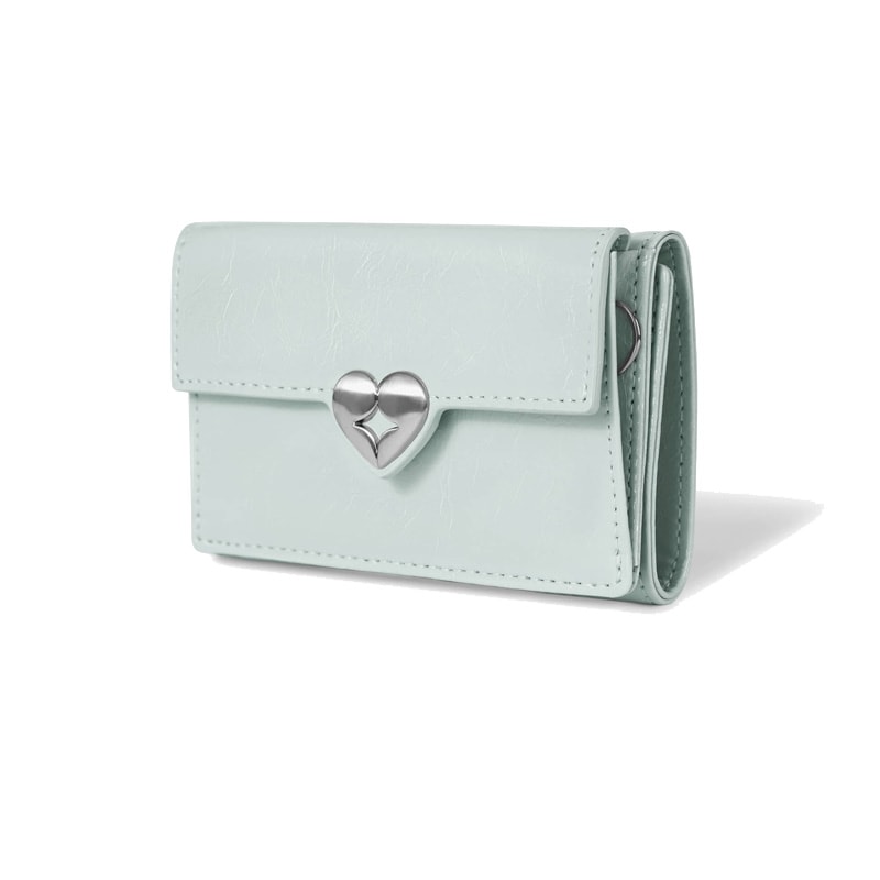 HEARTY TRIPLE WALLET - PALE MINT