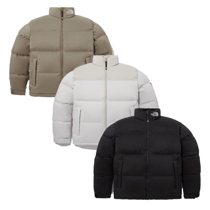 NEO NUPTSE DOWN JACKET NJ1DP56 ダウンジャケット ショート レディース メンズ ジャンパー コート ジャケット フードなし スタンドカラー ハイネック 韓国 ホワ