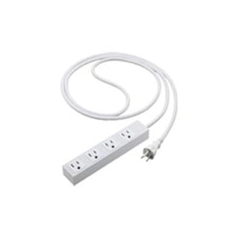 即納：パナソニック(Panasonic) S-OAタップ 接地15A形 4コ口・マットホワイト 2mコード付 マグネット付 WCHS2524MW