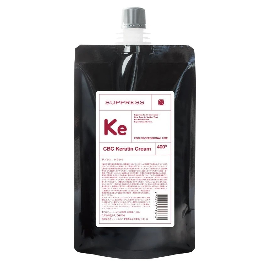 [国内正規品]サプレス ケラクリ 400g SUPPRESSうねり ツヤ 細い髪 柔らかさ 髪質改善 髪管理 進化した酸熱補正 酸熱トリートメント CBCケラチン熱反応型 ケラチン エイジング毛