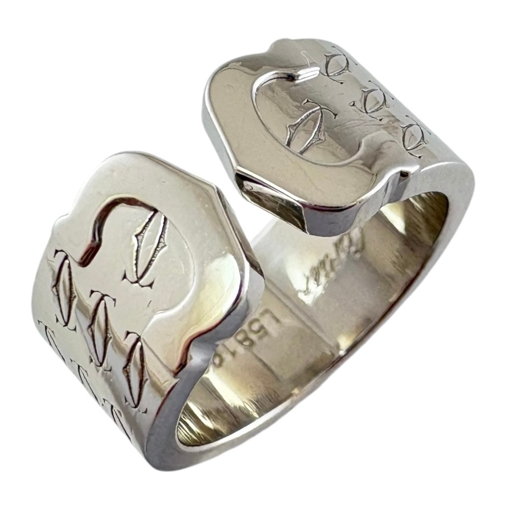 カルティエ 2000年XMas限定 2C リング 指輪 7号 18金 K18ホワイトゴールド CARTIER 中古 美品